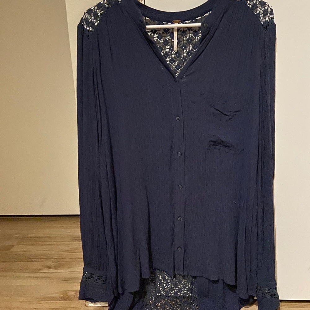 Free people, navy blue, blouse